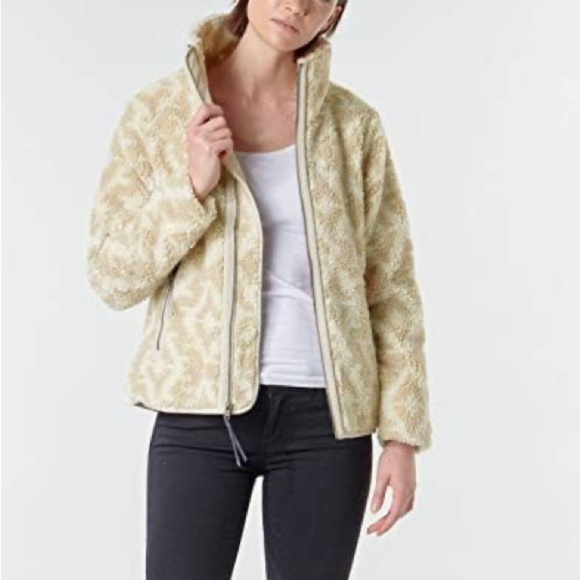 Patagonia Divided Sky Fleece Geofield Pumice Stone Jacket Medium - Picture 2 of 8